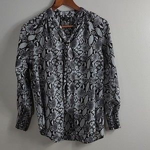 Have Women's Snake Print Long Sleeves Blouse Size M